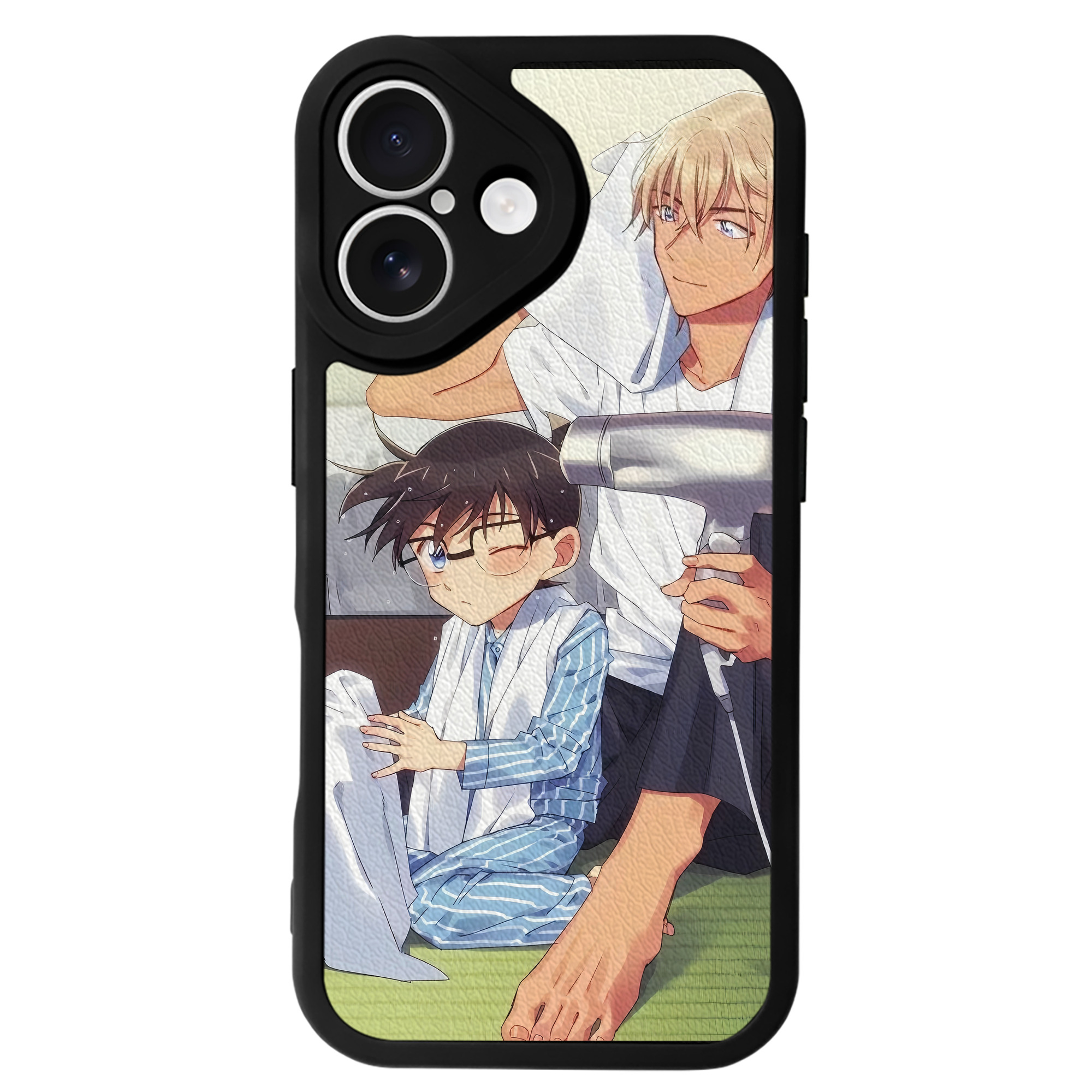 （画像用） 名探偵コナン Detective Conan 【iPhone 16シリーズ対応】シリコンスマホケース（レザー調） 材質：シリコン
